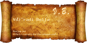 Váradi Bella névjegykártya