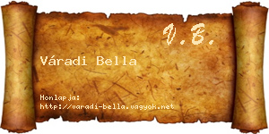 Váradi Bella névjegykártya